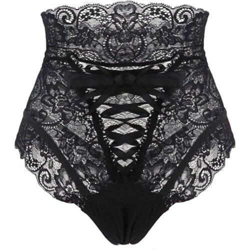 Women Hip-up Sexy Underwear Triangular Underwear Hip Enhancer Shaper Lace Underwear Strap Cutout High Waist Girdle Pants