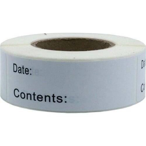 1Roll Kitchen Food Storage Labels Refrigerator Freezer Adhesive Sticker 7.5cm