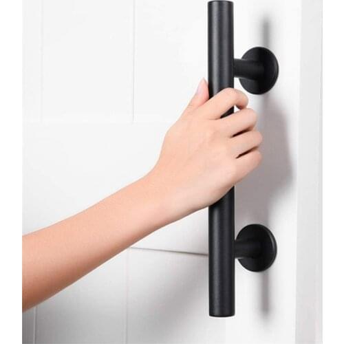 12" Carbon Steel Sliding Barn Door Pull Handle Wood Door Handle Black Door Handles For Interior Doors Handle