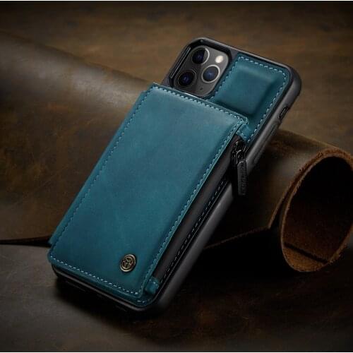 2021 Fashion Zipper Purse case for iPhone 13 12 Mini 12 11 Pro Max 8 7 Plus Xr X Leather Wallet Cover Anti-knock luxury Cases