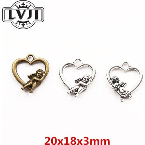 25pcs Charms LOVE Connector Pendant Gold color Zinc Alloy Fit Necklace DIY Metal Jewelry Findings 5952