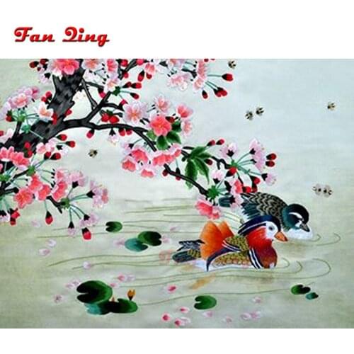 Full Drill Diamond Painting mandarin duck Diamond Mosaic Cross Stitch DIY Picture Of Rhinestones Home Decor