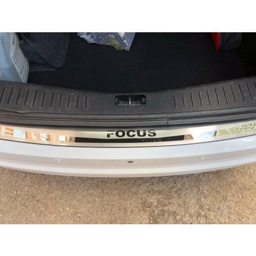 Rearguards Stainless Steel Rear Bumper Protector Car Styling Accessories for 2005-2011 Ford Focus MK2 hatchback and sedan