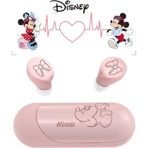 New disney bluetooth 5.0 mini wireless headset earbud type binaural call tws bluetooth headset