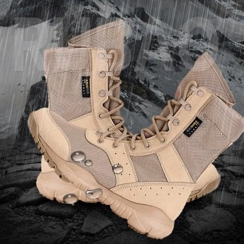 2021 new High-top combat boots breathable desert tactical shock absorption anti-skid hiking outdoor hiking boots men