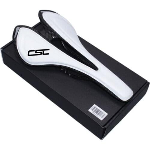 CSC 3k Carbon + PU Cover road mountain bike bicycle saddle MTB leather cushion front seat carbon saddle