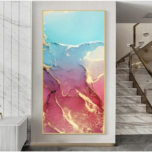 Color Marble Line Posters and Prints on Canvas Painting Abstract Wall Painting Wall Art Pictures for Living Room Home Decoration
