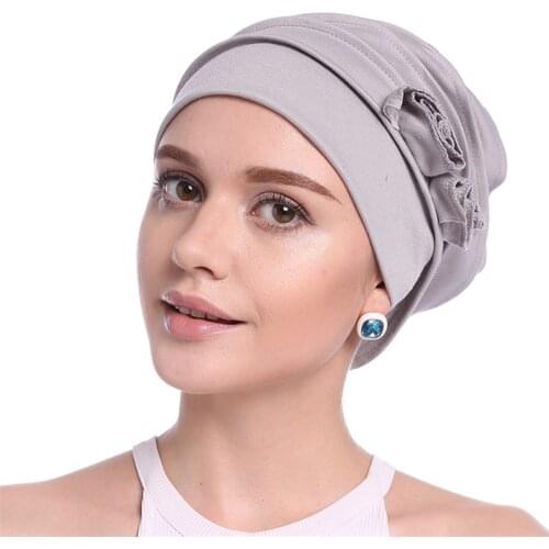 Haimeikang 2021 New Turban Headband for Women Girls Cotton Flower Kerchief Elastic Hair Bands Hat Head Wrap Bandanas Headwear