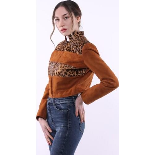 Leopard print Suet Jacket