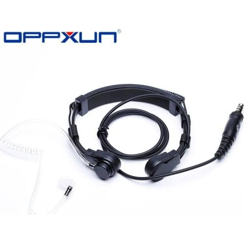 2021 Hot Telescopic Heavy Duty Tactical Throat Vibration Mic Headphone Headset Microphone NATO Plug for Walkie Talkie Radio