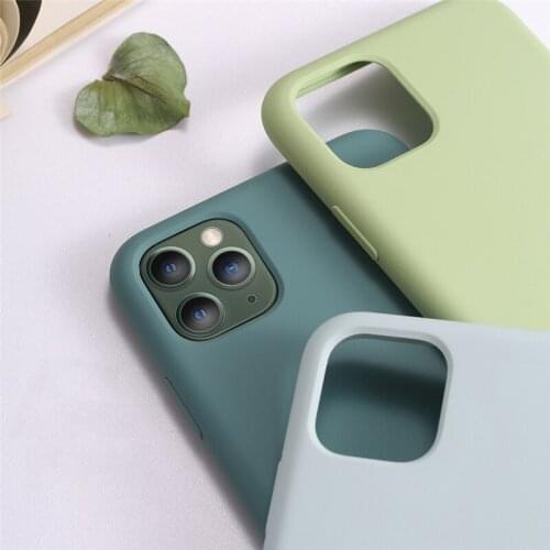 Skin-friendly Case For iPhone 12 Liquid Silicone Case iPhone 12 Slim Soft TPU Cover for iPhone 12 11 XR XS X 6s 7 8 Plus SE 2020