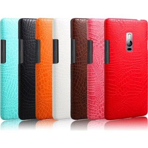 One Plus Two Oneplus 2 Case Crocodile Grain PU+PC Skin Back Cover Hard Phone Case for Oneplus 2 Oneplus2 Hard Cover