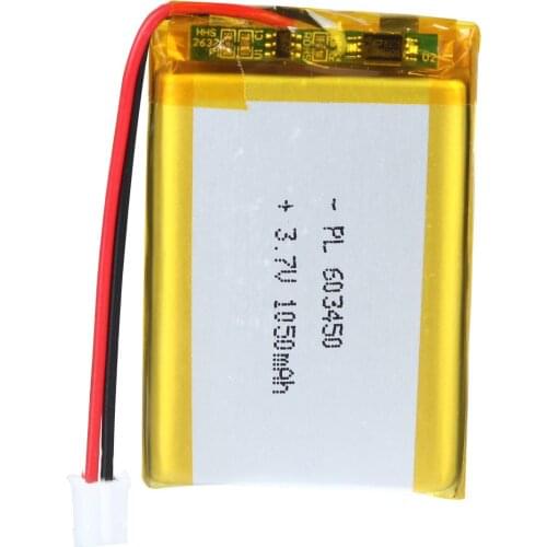 Mejuew 3.7V 1200mAh 603450 Rechargeable Lipo Battery with JST Connector