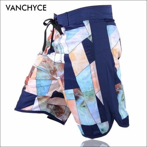 VANCHYCE Print Shorts Men Beach Shorts Men Bermuda Short Quick Dry Silver Mens Boardshorts Board Shorts Brand Swimwear Men