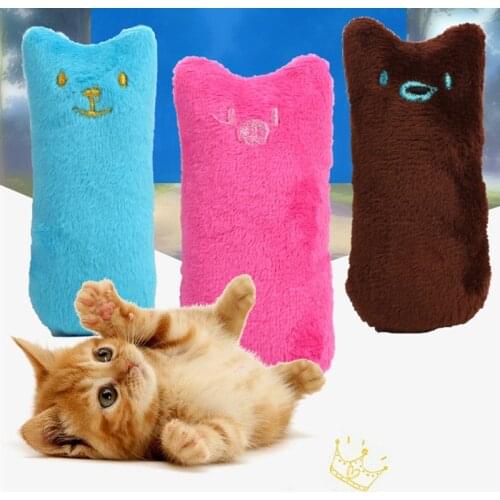 Plush Cat Toy Interactive Pet Kitten Chewing Toy Teeth Grinding Catnip Funny Toys Claws Thumb Bite Cat mint For Cats Cat Supply
