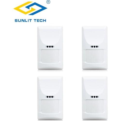 4pcs/Lot Wired Indoor PIR Sensor Pet Friendly Anti-thief Infrared Motion Detector for All Wired Alarm Panels System