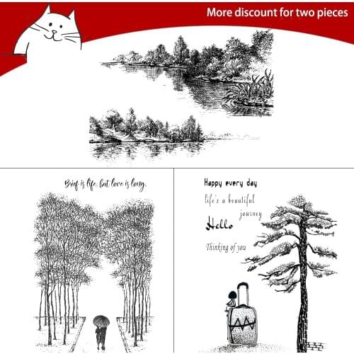 Tree Clear Stamps For Scrapbooking Card Making Photo Album Silicone Stamp DIY Decorative Crafts