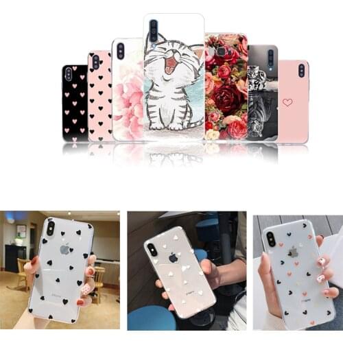 Transparent heart-shaped protective sleeve VIVO Y17 Y15 Y12 Y20 S1 PRO V17 V15 PRO Y9S Cartoon cat phone case