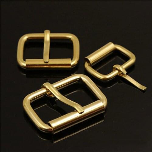 Solid brass material leather craft bag backpack belt pin buckle 10pcs/lot wholesale