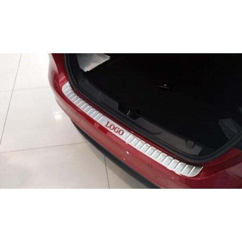 Silver Stainless Steel Rear Tail Door Bumper Trunk Threshold Decorative Protective Board Cover Trim For Jaguar XE 2015 -2017