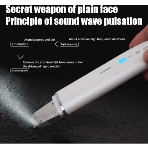 Skin Scruber Scrubber Ultrasonic Supersonic Soundings Cleaning Remove Blackheads Face Spatula Electric Shovel Cleanser