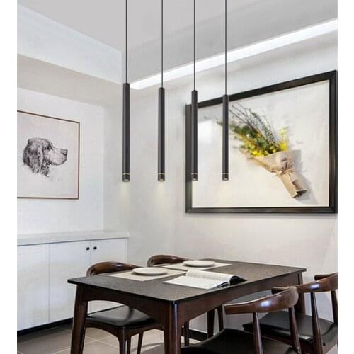 Nordic minimalist chandeliers kitchen chandeliers lighting fixtures restaurant lights room decoration E27 long pendant lights