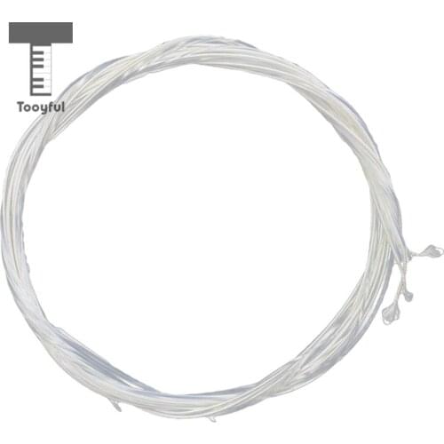 Tooyful Set of 6 Nylon Guitar Strings White E-A-D-G-B-E for Classical Guitar Replacement Parts