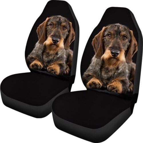Car Seat Cover Universal Cute Dachshund Dog Print SUV Front Seat Protector Sheet Dirty/Dustproof Case Vehicle Elastic Seat Cover