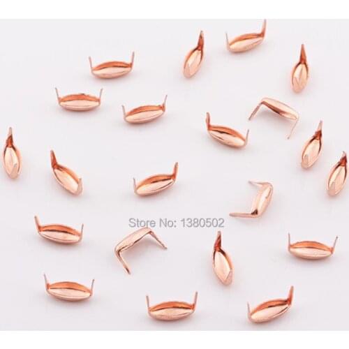 100pcs /lot rose gold color 5mm Garment Rivets DIY unique design decorative rivets for leather bag clothes