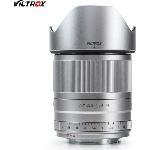 VILTROX AF23/F1.4M Auto Focus Camera Lens APS-C F1.4 Large Aperture 23mm Focal Length M-Mount Replacement for Canon EOS M3/M5/M6