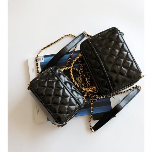 Women Trending Bags 2020 Luxury Handbags Women Bags Designer Genuine Cow Leather Black Ladies Shoulder Bag Small