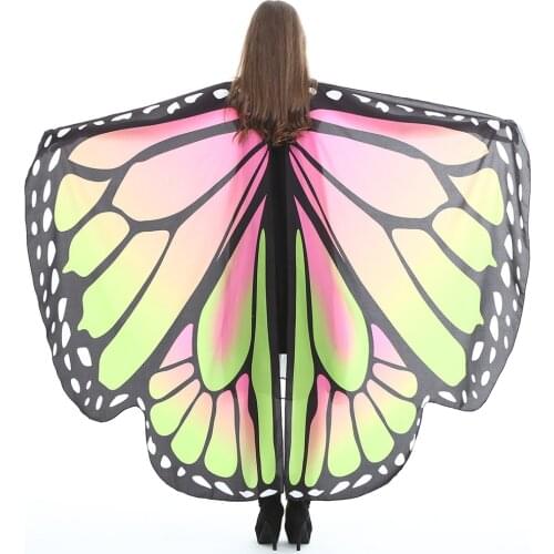 Butterfly shape print Woman ' s Cloak Scarf Shawl Cape Wrap Tippet