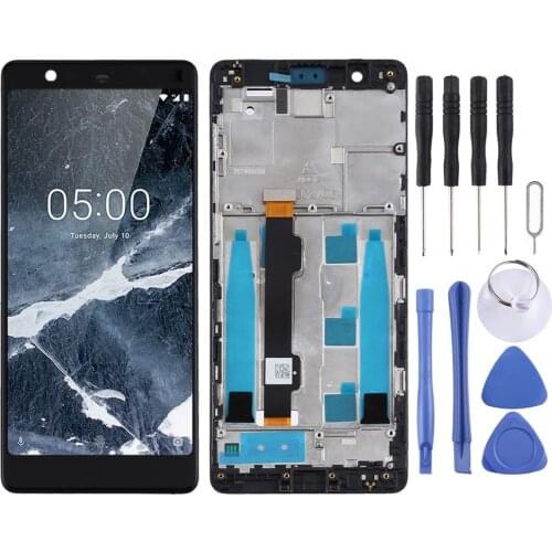 LCD Screen and Digitizer Full Assembly with Frame for Nokia 5.1 TA-1061 TA-1075 TA-1076 TA-1088 TA-1081