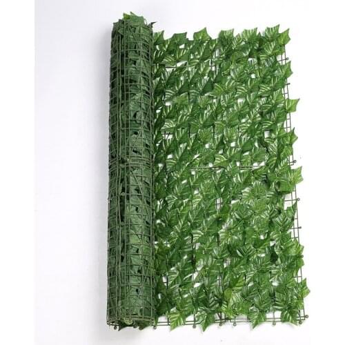 0.5x1M Greenery Panel Artificial leaf Garden Fence Net Faux Ivy Vine Leaf Green Wall Fence Patio Decoration