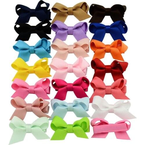 10pcs/lot 2.2inch Sale Popular Baby Colorful Ribbon Bow Cute Girls Hairpins Children Hair Clip Hair accessories Headwear