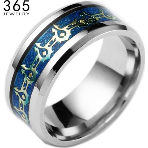 2021 Fashion WOW Fans Finger Jewelry Stainless Steel Blue Black Gold Ring Man Biker the ORC Tribe World of Warcraft Rings Mens