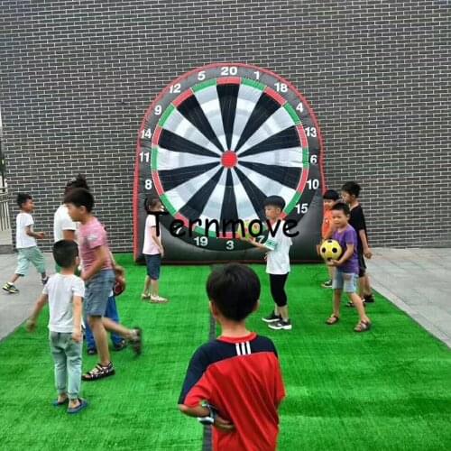 3 Meters Height Double side airtight inflatable football darts sports game, inflatable soccer dart board sport game with 6 balls