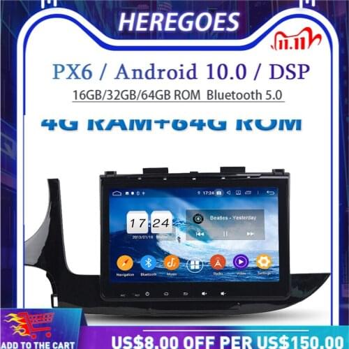 PX6 DSP IPS 9" Android 10.0 4GB +64G Car DVD Player A GPS Google Map RDS Auto Radio Wifi Bluetooth 5.0 For Opel MOKKA 2016 2017