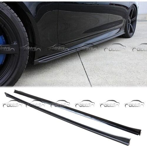 Car Styling Carbon Fiber Side Skirt Extensions Aprons Lip For BMW F10 F11 M5 2011-2017 M Sport