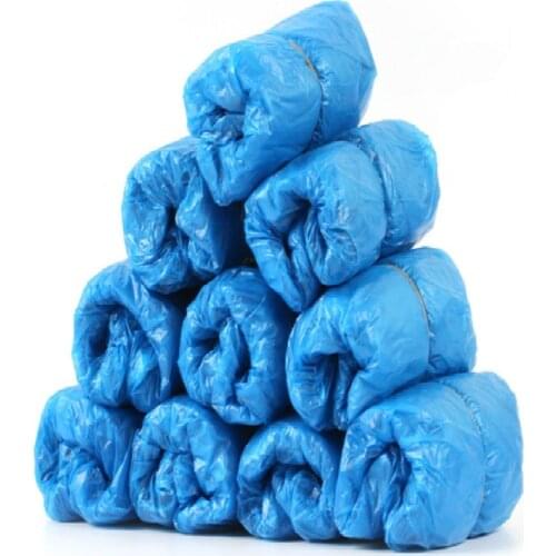 100 Pcs/Bag Waterproof Boot Covers Plastic Disposable Shoe Covers Overshoes Rain Shoe Covers Guests Family Tools