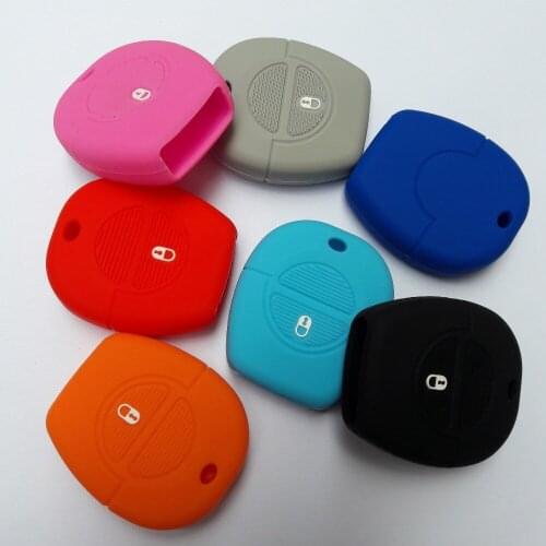 Key Shell 2 Button Silicon Holder For Nissan X-Trail Navara Micra Almera Primera FOB Remote Accessory Keyless