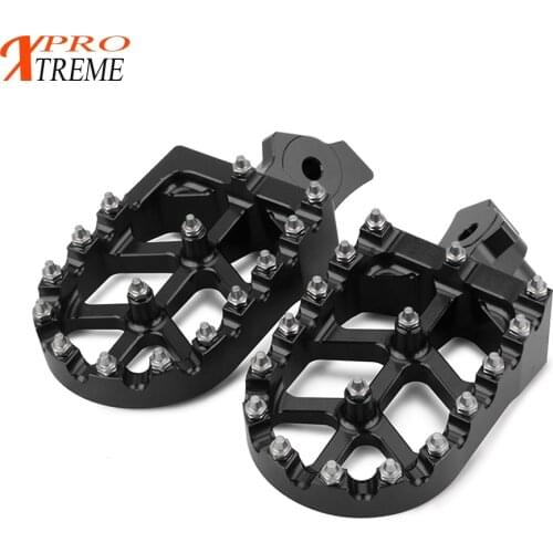 CNC Billet Red MX Wide Foot Pegs Rests Pedals Footpegs For KAWASAKI KLR 650 1987-2005 05 04 03 02 01 99 98 97 96 95 94 93 92 91