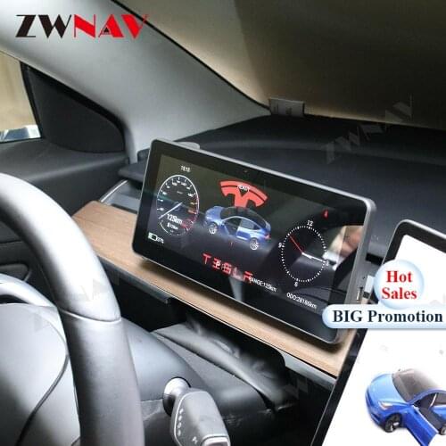 Android 9 Digital Dashboard Panel Virtual Instrument Cluster For Telsa Model 3 Universal Support GPS Navi IPS Center Speedometer