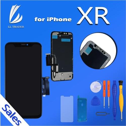 For iPhone XR LCD Screen Replacement Assembly Touch Digitizer 3D Touch Camera Holder Free Tools Close to Original No Dead Pixel