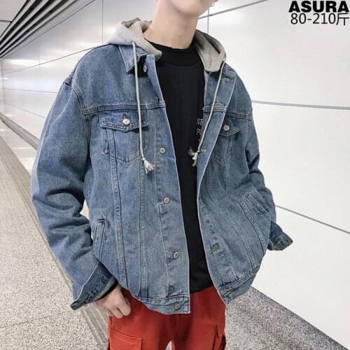 Mens Jeans Slim Fit MENS Jacket Jeans Coat 2021 Ins Tide Brand The Wild Hip-Hop Mens Denim Jacket Spring Mens Overcoat