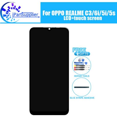 For OPPO REALME C3 LCD Display + Touch Screen Digitizer Assembly 100% New Tested LCD Screen+Touch for OPPO REALME 6i 5i 5S