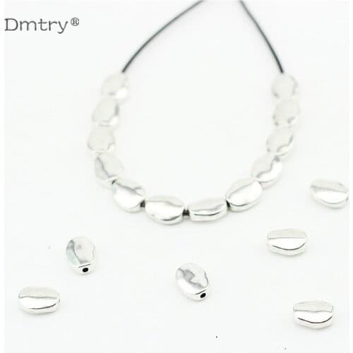 Dmtry 20pcs/lot Small Hole Charms Metal Zinc Alloy Spacer beads For Silver Plated Bead DIY Jewelry Making Accessory LC0216