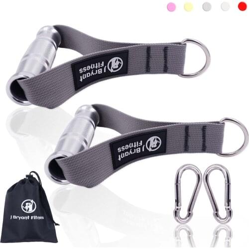 D-Ring Metal Gym Handles Workout Heavy Duty Cable Machine Handle with Hook for Home Resistance Bands Fitness Accessories