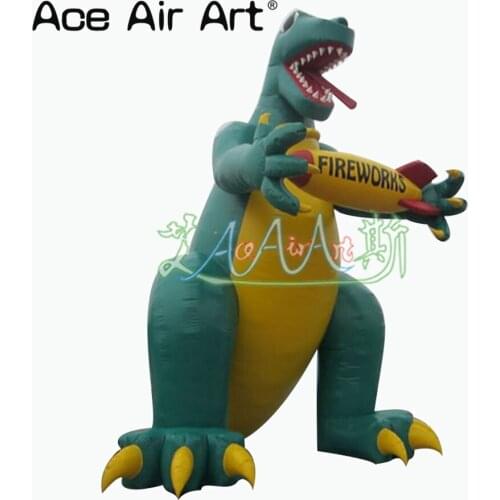 Giant inflatable dinosaur cartoon shape for advertising,inflatable T-rex model,fireworks for display