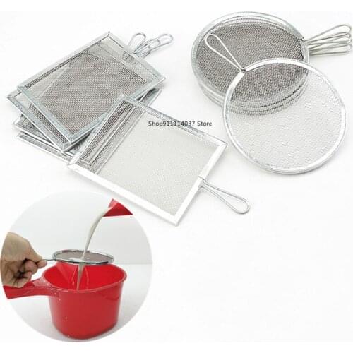 Art Ceramic Glaze Sieve Stainless Steel Mud Mesh Strainer Pottery Tools Filter Sieve Ceramic Filtering Tool With Handle Sieve